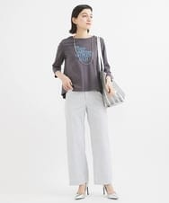 PHLGW49230 GEORGES RECH(小さいサイズ)(メゾン ドゥ サンク)  [日本製]ドライオックスストレッチストレートパンツ ライトグレー