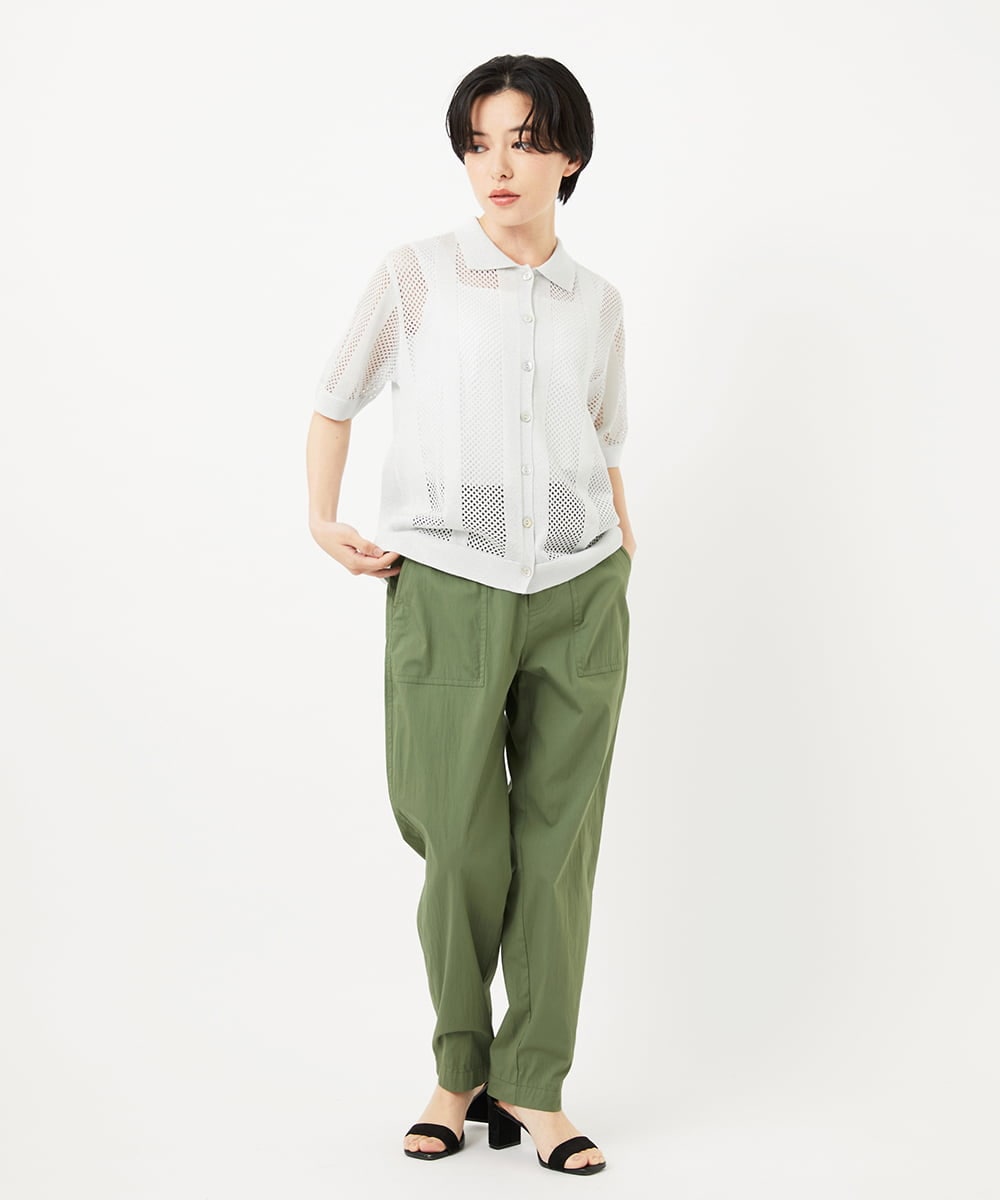 PHLHA61240 GEORGES RECH(小さいサイズ)(メゾン ドゥ サンク) テーパードベイカーパンツ カーキ