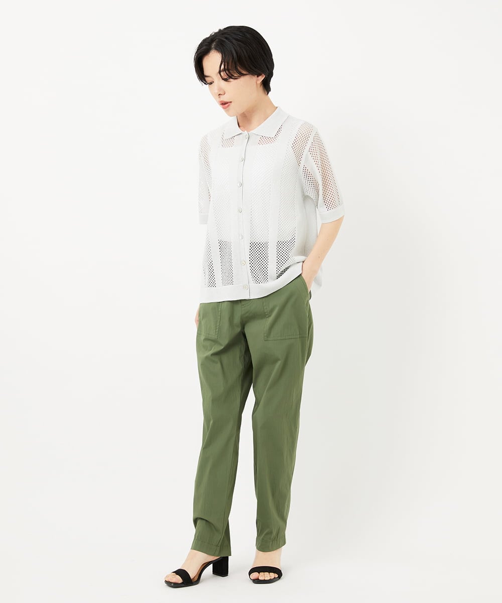 PHLHA61240 GEORGES RECH(小さいサイズ)(メゾン ドゥ サンク) テーパードベイカーパンツ カーキ