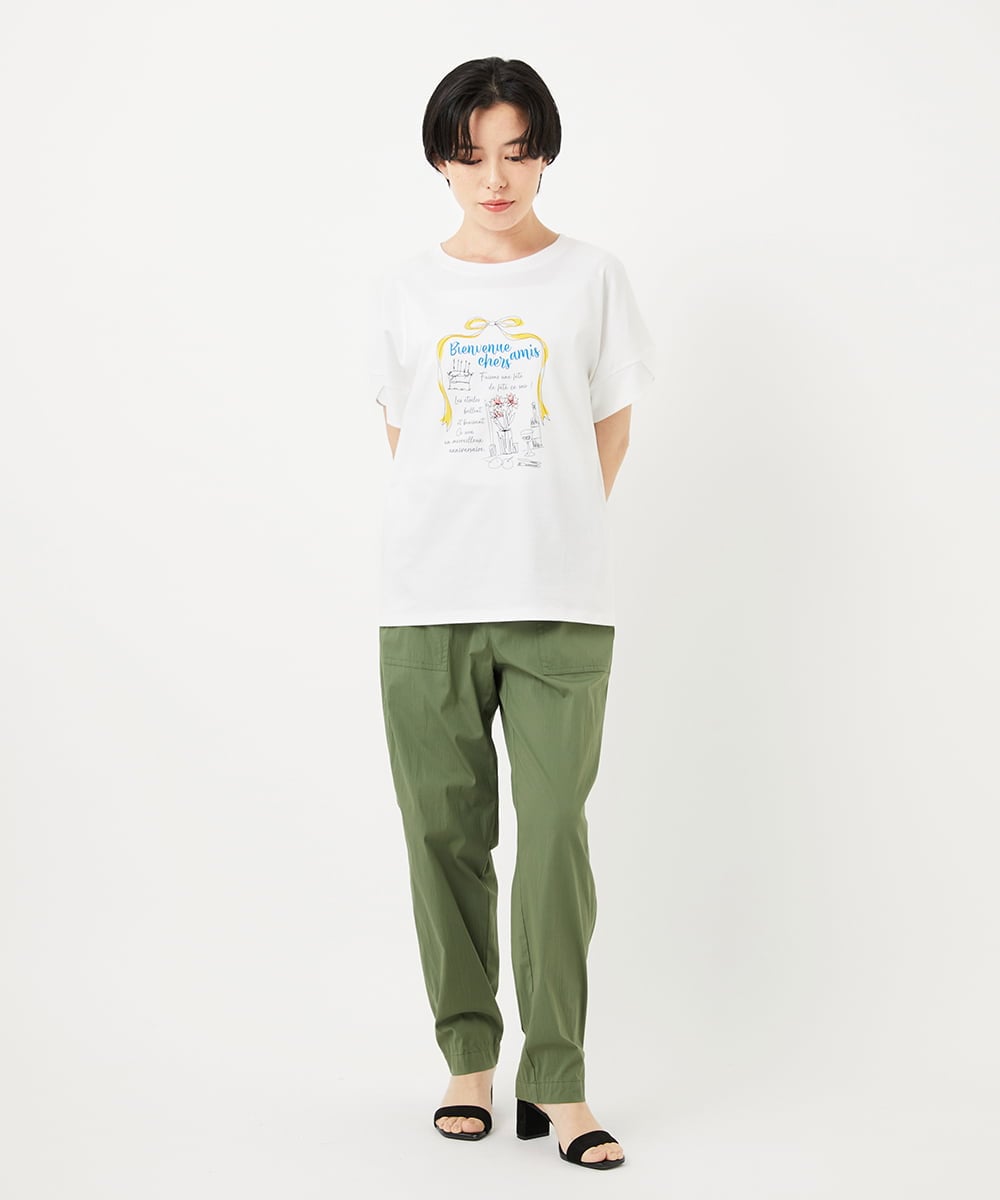 PHLHA61240 GEORGES RECH(小さいサイズ)(メゾン ドゥ サンク) テーパードベイカーパンツ カーキ