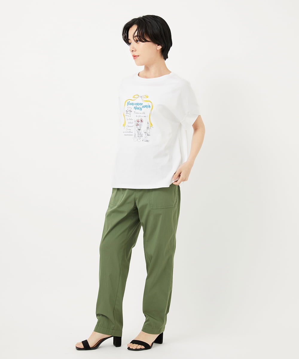 PHLHA61240 GEORGES RECH(小さいサイズ)(メゾン ドゥ サンク) テーパードベイカーパンツ カーキ