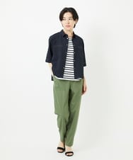 PHLHA61240 GEORGES RECH(小さいサイズ)(メゾン ドゥ サンク) [接触冷感]ストレッチテーパードベイカーパンツ カーキ