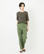 PHLHA61240 GEORGES RECH(小さいサイズ)(メゾン ドゥ サンク) [接触冷感]ストレッチテーパードベイカーパンツ カーキ