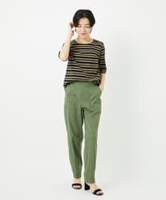 PHLHA61240 GEORGES RECH(小さいサイズ)(メゾン ドゥ サンク) [接触冷感]ストレッチテーパードベイカーパンツ カーキ