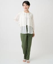 PHLHA61240 GEORGES RECH(小さいサイズ)(メゾン ドゥ サンク) [接触冷感]ストレッチテーパードベイカーパンツ カーキ