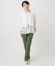 PHLHA61240 GEORGES RECH(小さいサイズ)(メゾン ドゥ サンク) [接触冷感]ストレッチテーパードベイカーパンツ カーキ