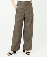 PHLHB12290 GEORGES RECH(小さいサイズ)(メゾン ドゥ サンク) デニム調シャンブレーワイドパンツ ネイビー