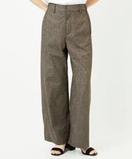 PHLHB12290 GEORGES RECH(小さいサイズ)(メゾン ドゥ サンク) デニム調シャンブレーワイドパンツ ベージュ