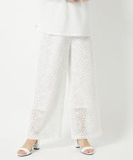 PHLHD42390 GEORGES RECH(小さいサイズ)(メゾン ドゥ サンク)  [セットアップ対応]ラッセルレースイージーパンツ アイボリー