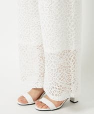 PHLHD42390 GEORGES RECH(小さいサイズ)(メゾン ドゥ サンク)  [セットアップ対応]ラッセルレースイージーパンツ アイボリー