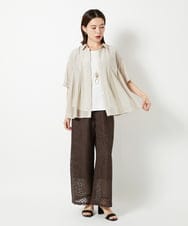 PHLHD42390 GEORGES RECH(小さいサイズ)(メゾン ドゥ サンク)  [セットアップ対応]ラッセルレースイージーパンツ アイボリー
