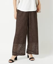 PHLHD42390 GEORGES RECH(小さいサイズ)(メゾン ドゥ サンク)  [セットアップ対応]ラッセルレースイージーパンツ ブラウン