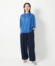 PHLHD46250 GEORGES RECH(小さいサイズ)(メゾン ドゥ サンク) ランダムピンストライプドビーバレルパンツ ブラウン