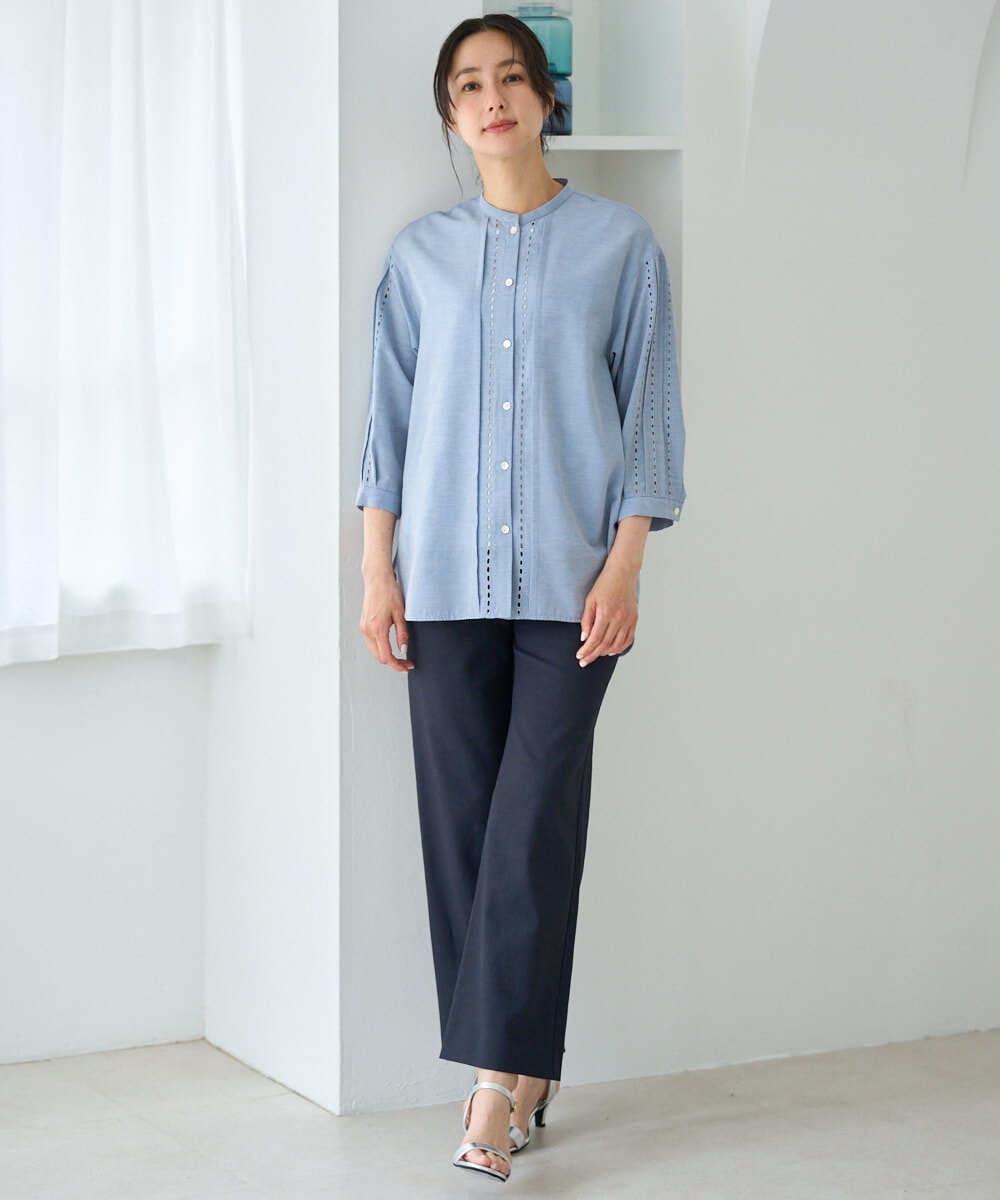 PHLHD52250 GEORGES RECH(小さいサイズ)(メゾン ドゥ サンク)  [日本製/新色追加]シェルタリングドライオックスワイドパンツ ベージュ