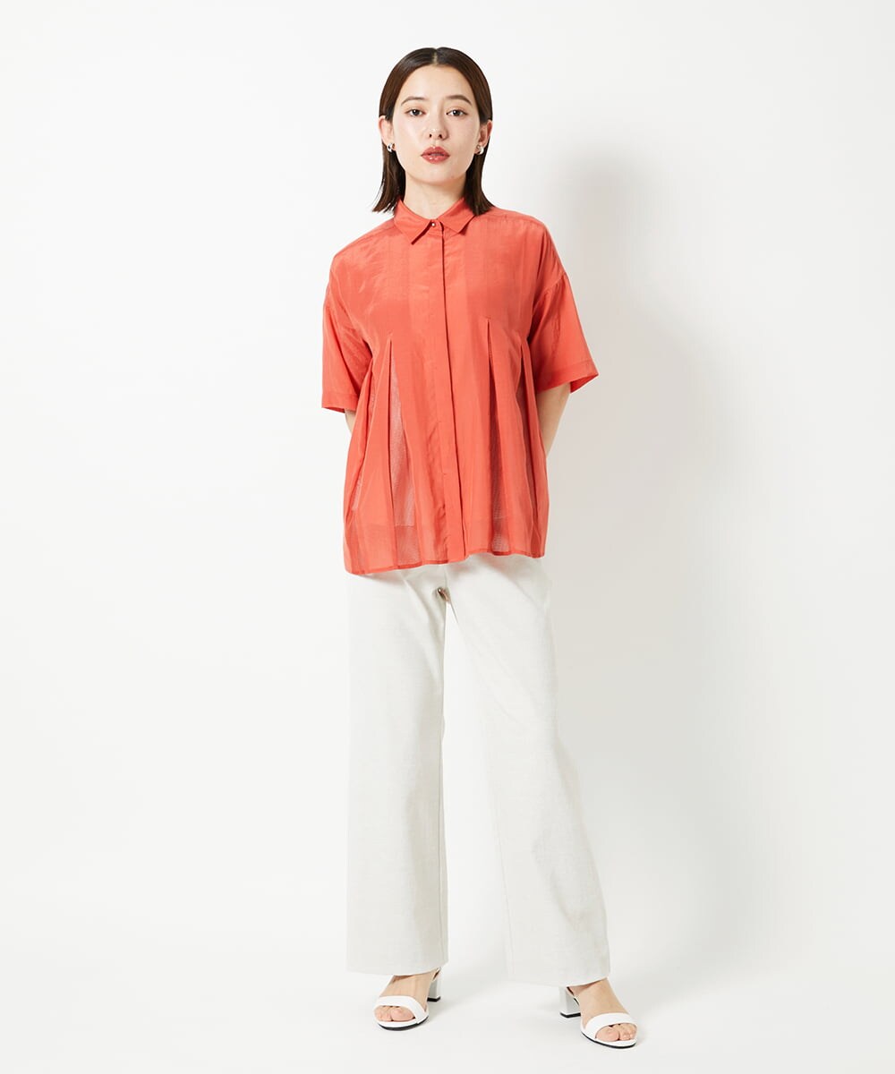 PHLHD52250 GEORGES RECH(小さいサイズ)(メゾン ドゥ サンク)  [日本製/新色追加]シェルタリングドライオックスワイドパンツ ベージュ