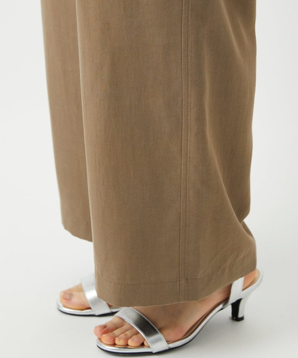PHLHE70230 GEORGES RECH(小さいサイズ)(メゾン ドゥ サンク) リネン混リラックスワイドパンツ ベージュ