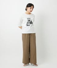 PHLHE70230 GEORGES RECH(小さいサイズ)(メゾン ドゥ サンク) リネン混リラックスワイドパンツ ベージュ