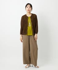PHLHE70230 GEORGES RECH(小さいサイズ)(メゾン ドゥ サンク) リネン混リラックスワイドパンツ ベージュ