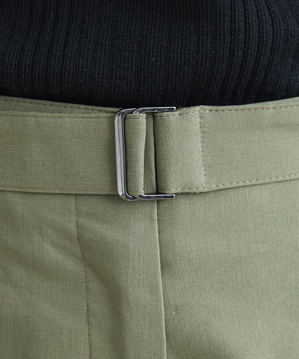 PHLHT01230 GEORGES RECH(小さいサイズ)(メゾン ドゥ サンク) [セットアップ対応]スマッシュリネンストレートパンツ カーキ