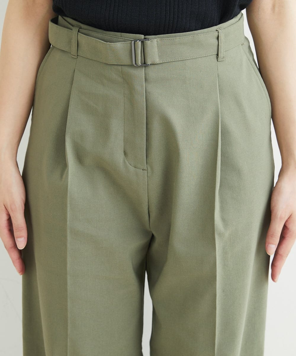 PHLHT01230 GEORGES RECH(小さいサイズ)(メゾン ドゥ サンク) [セットアップ対応]スマッシュリネンストレートパンツ カーキ