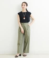 PHLHT01230 GEORGES RECH(小さいサイズ)(メゾン ドゥ サンク) [セットアップ対応]スマッシュリネンストレートパンツ カーキ