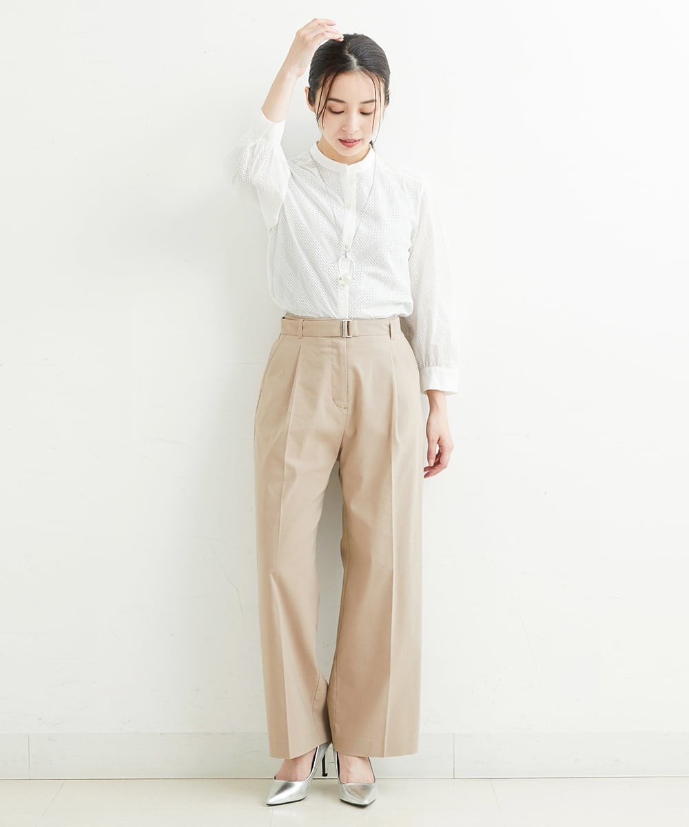 PHLHT01230 GEORGES RECH(小さいサイズ)(メゾン ドゥ サンク) [セットアップ対応]スマッシュリネンストレートパンツ カーキ