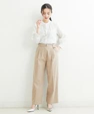 PHLHT01230 GEORGES RECH(小さいサイズ)(メゾン ドゥ サンク) [セットアップ対応]スマッシュリネンストレートパンツ カーキ