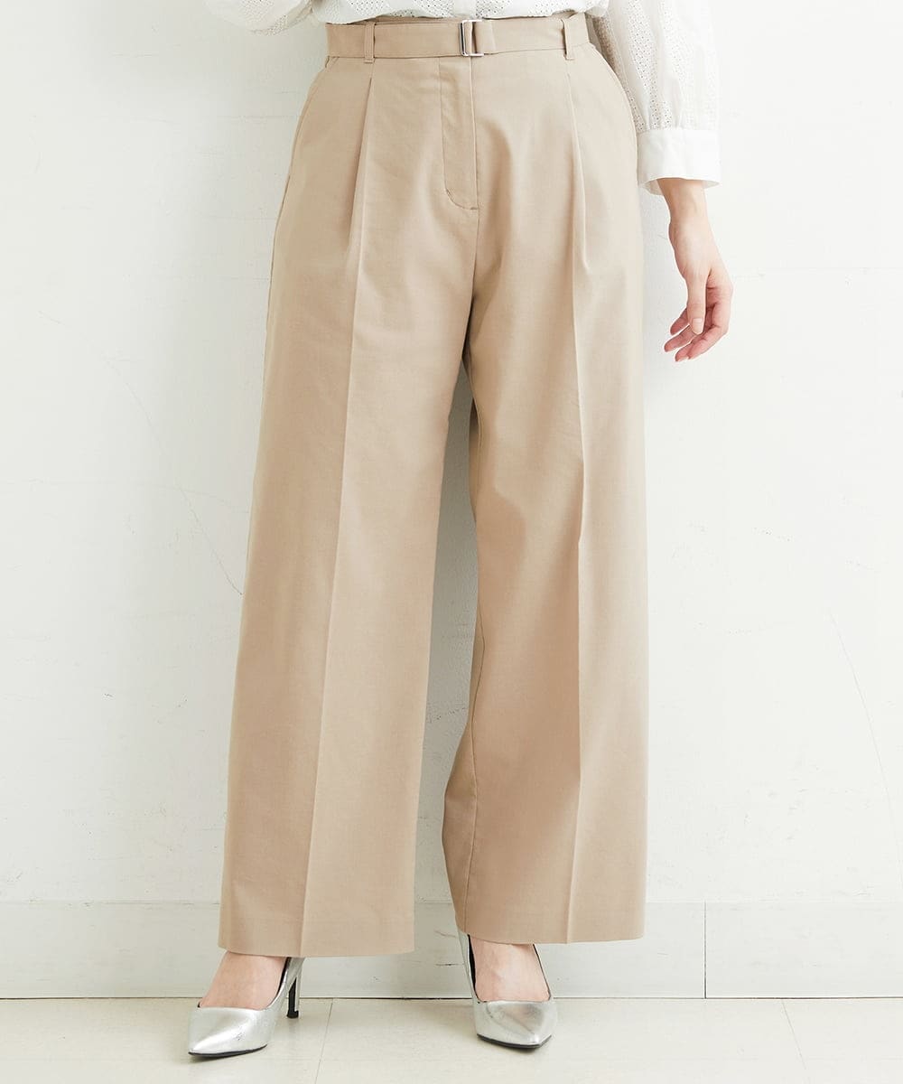 PHLHT01230 GEORGES RECH(小さいサイズ)(メゾン ドゥ サンク) [セットアップ対応]スマッシュリネンストレートパンツ カーキ