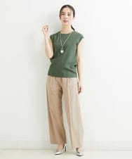 PHLHT01230 GEORGES RECH(小さいサイズ)(メゾン ドゥ サンク) [セットアップ対応]スマッシュリネンストレートパンツ カーキ
