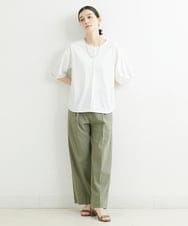 PHLHT01230 GEORGES RECH(小さいサイズ)(メゾン ドゥ サンク) [セットアップ対応]スマッシュリネンストレートパンツ カーキ