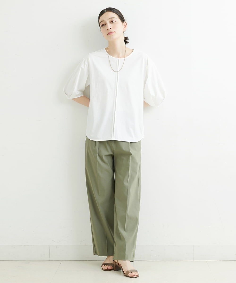PHLHT01230 GEORGES RECH(小さいサイズ)(メゾン ドゥ サンク) [セットアップ対応]スマッシュリネンストレートパンツ カーキ