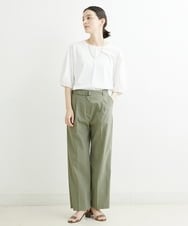 PHLHT01230 GEORGES RECH(小さいサイズ)(メゾン ドゥ サンク) [セットアップ対応]スマッシュリネンストレートパンツ カーキ