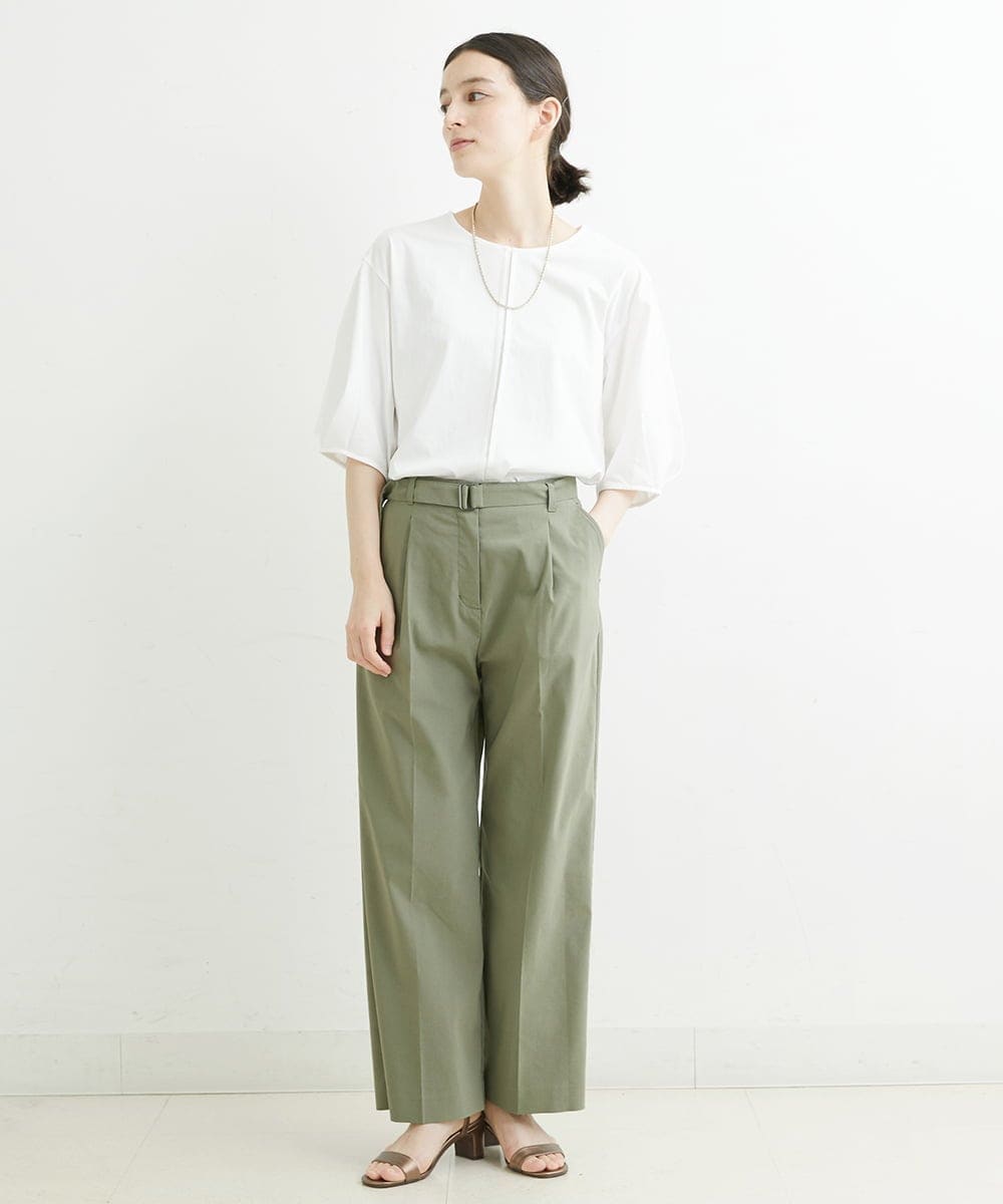 PHLHT01230 GEORGES RECH(小さいサイズ)(メゾン ドゥ サンク) [セットアップ対応]スマッシュリネンストレートパンツ カーキ