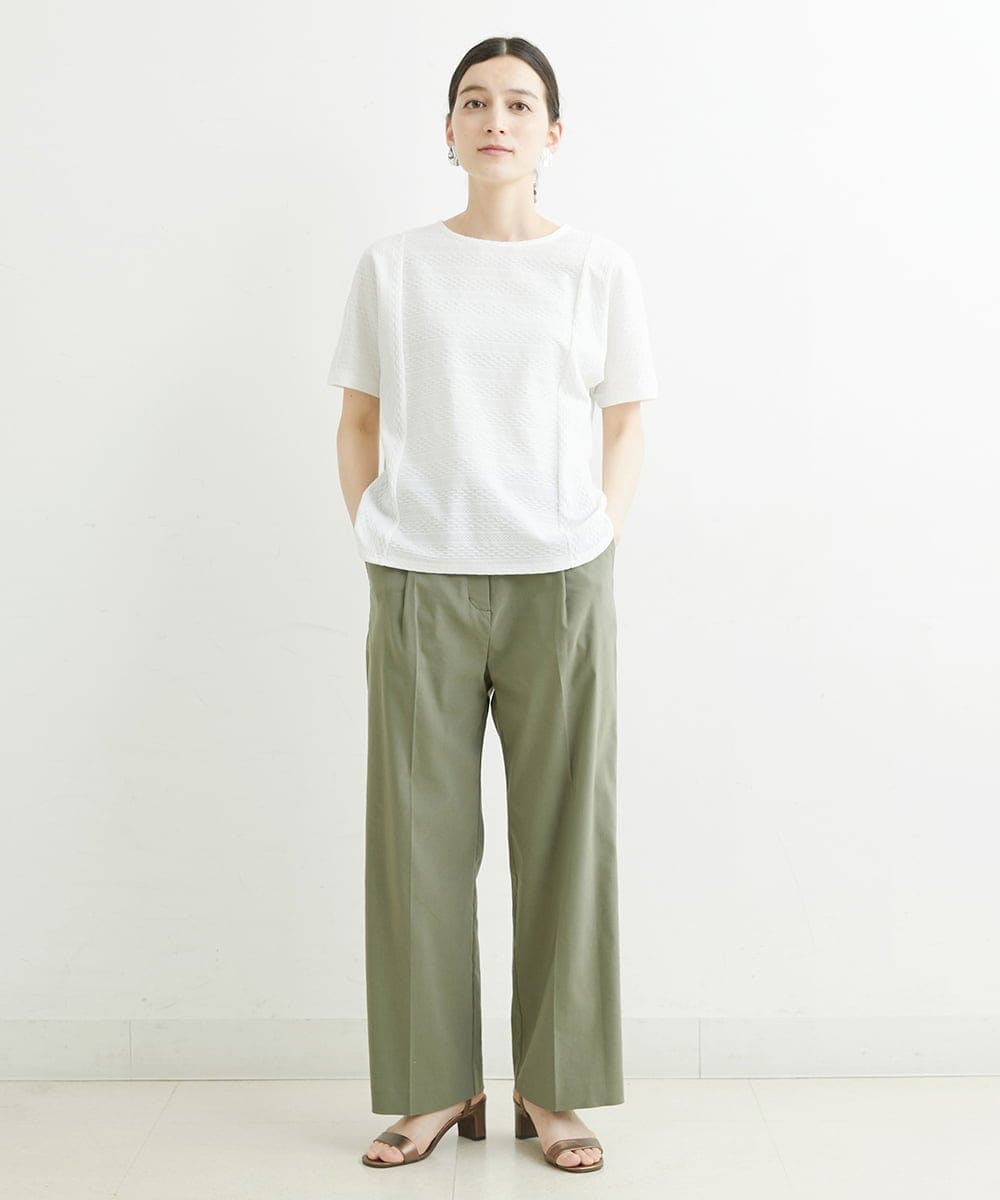 PHLHT01230 GEORGES RECH(小さいサイズ)(メゾン ドゥ サンク) [セットアップ対応]スマッシュリネンストレートパンツ カーキ