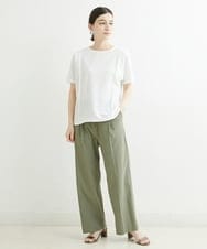 PHLHT01230 GEORGES RECH(小さいサイズ)(メゾン ドゥ サンク) [セットアップ対応]スマッシュリネンストレートパンツ カーキ