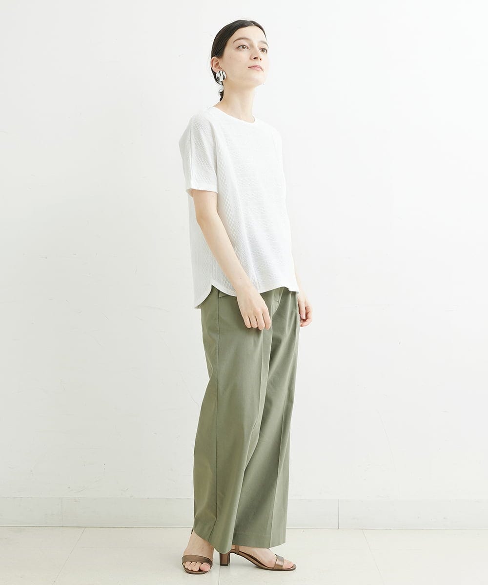 PHLHT01230 GEORGES RECH(小さいサイズ)(メゾン ドゥ サンク) [セットアップ対応]スマッシュリネンストレートパンツ カーキ