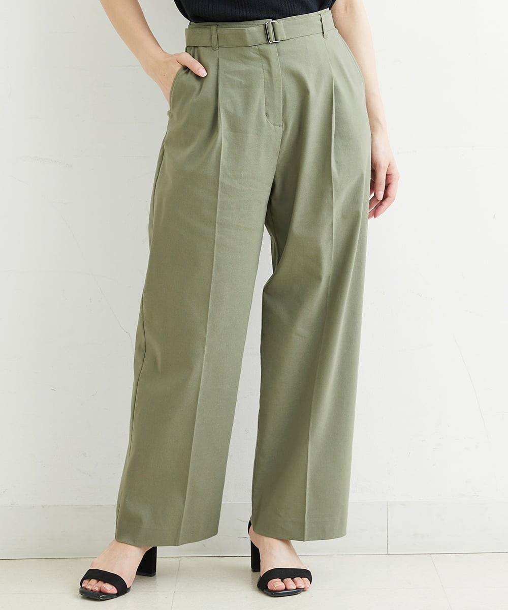 PHLHT01230 GEORGES RECH(小さいサイズ)(メゾン ドゥ サンク) [セットアップ対応]スマッシュリネンストレートパンツ カーキ