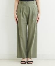 PHLHT01230 GEORGES RECH(小さいサイズ)(メゾン ドゥ サンク) [セットアップ対応]スマッシュリネンストレートパンツ カーキ