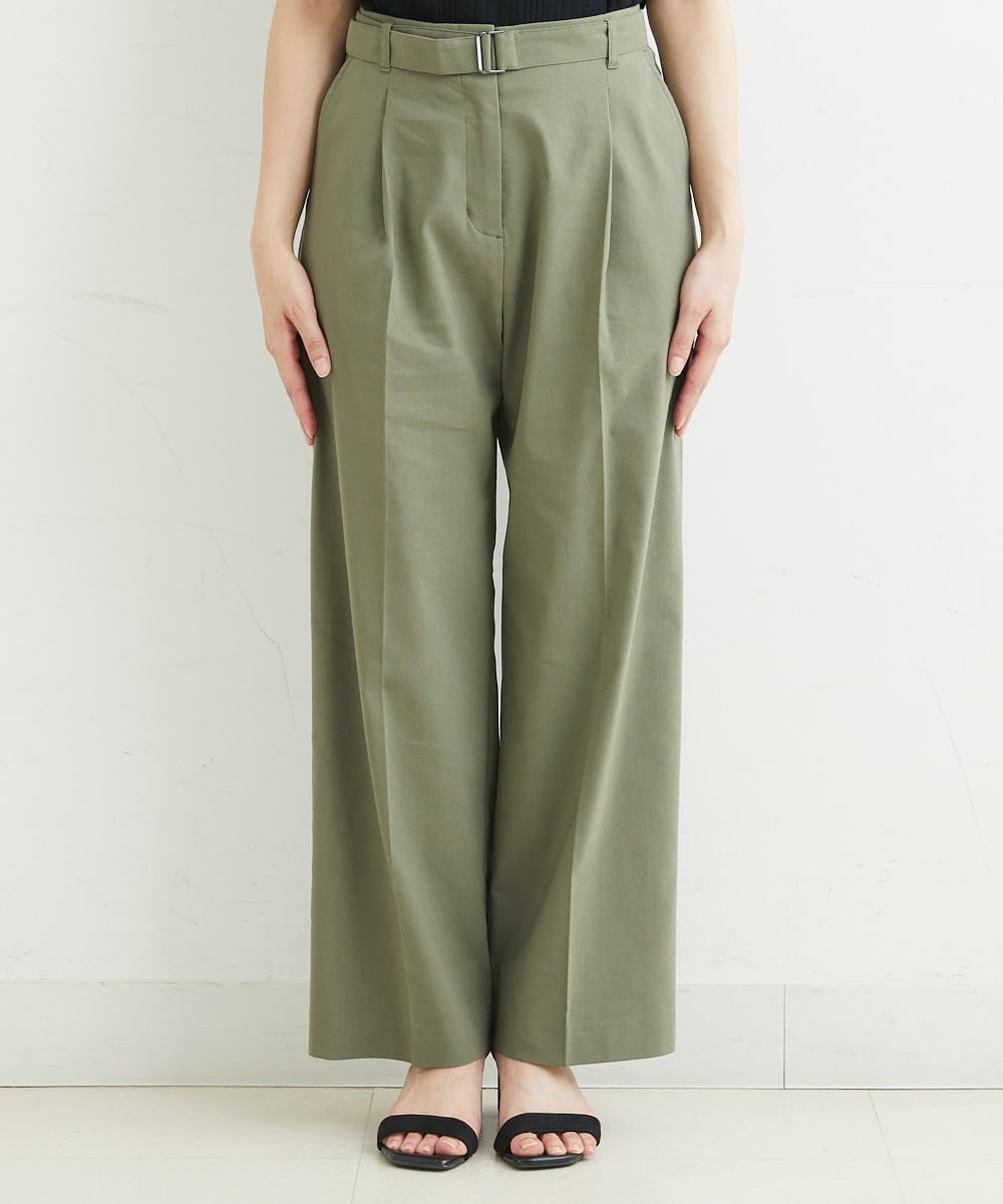 PHLHT01230 GEORGES RECH(小さいサイズ)(メゾン ドゥ サンク) [セットアップ対応]スマッシュリネンストレートパンツ カーキ