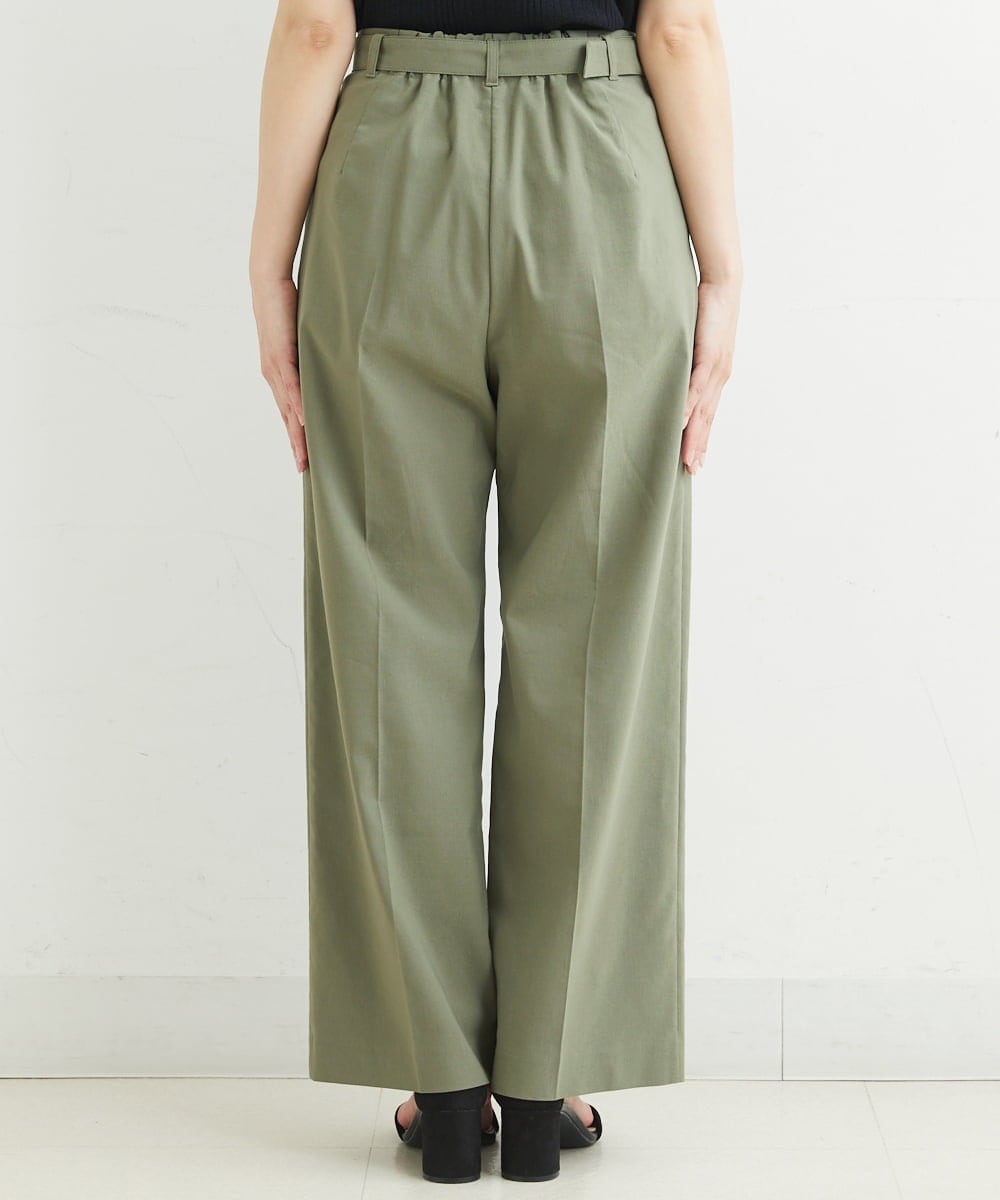 PHLHT01230 GEORGES RECH(小さいサイズ)(メゾン ドゥ サンク) [セットアップ対応]スマッシュリネンストレートパンツ カーキ
