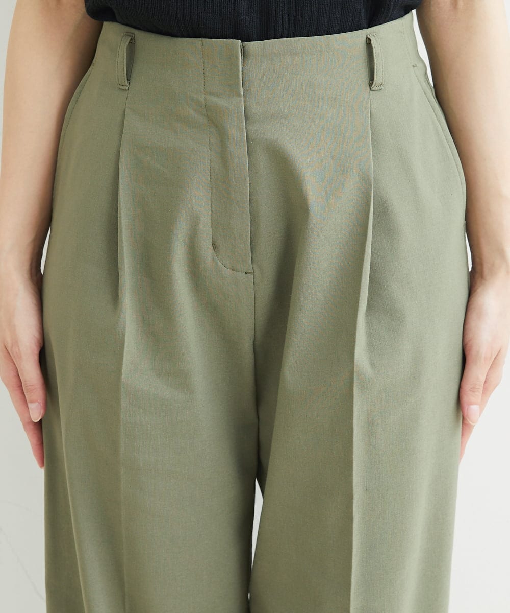 PHLHT01230 GEORGES RECH(小さいサイズ)(メゾン ドゥ サンク) [セットアップ対応]スマッシュリネンストレートパンツ カーキ
