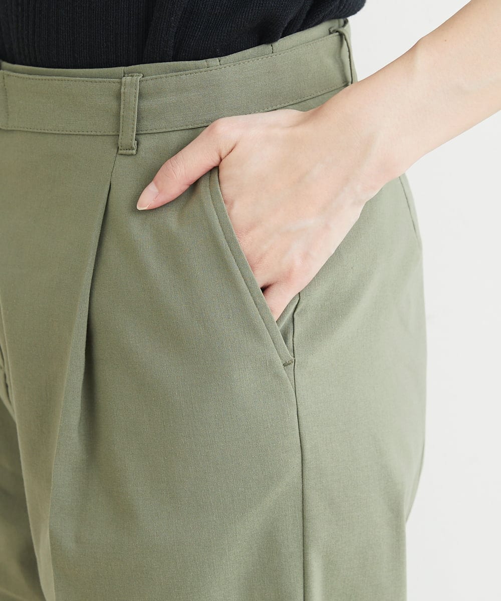 PHLHT01230 GEORGES RECH(小さいサイズ)(メゾン ドゥ サンク) [セットアップ対応]スマッシュリネンストレートパンツ カーキ