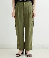 PHLHT17270 GEORGES RECH(小さいサイズ)(メゾン ドゥ サンク) タスランストレッチカーゴパンツ カーキ