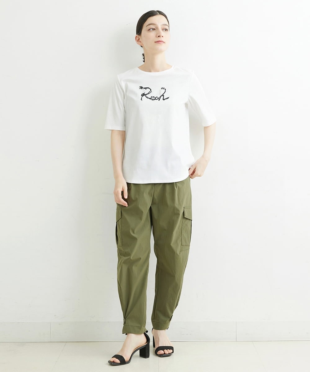 PHLHT17270 GEORGES RECH(小さいサイズ)(メゾン ドゥ サンク) タスランストレッチカーゴパンツ カーキ