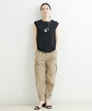 PHLHT17270 GEORGES RECH(小さいサイズ)(メゾン ドゥ サンク) タスランストレッチカーゴパンツ カーキ