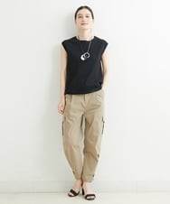PHLHT17270 GEORGES RECH(小さいサイズ)(メゾン ドゥ サンク) タスランストレッチカーゴパンツ カーキ