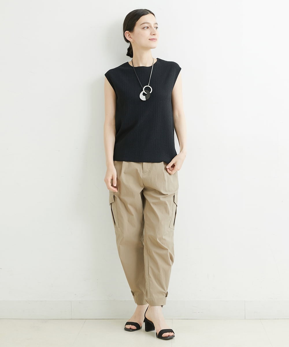 PHLHT17270 GEORGES RECH(小さいサイズ)(メゾン ドゥ サンク) タスランストレッチカーゴパンツ カーキ