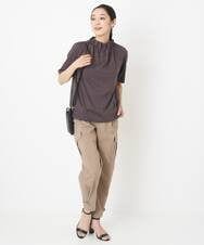 PHLHT17270 GEORGES RECH(小さいサイズ)(メゾン ドゥ サンク) タスランストレッチカーゴパンツ カーキ