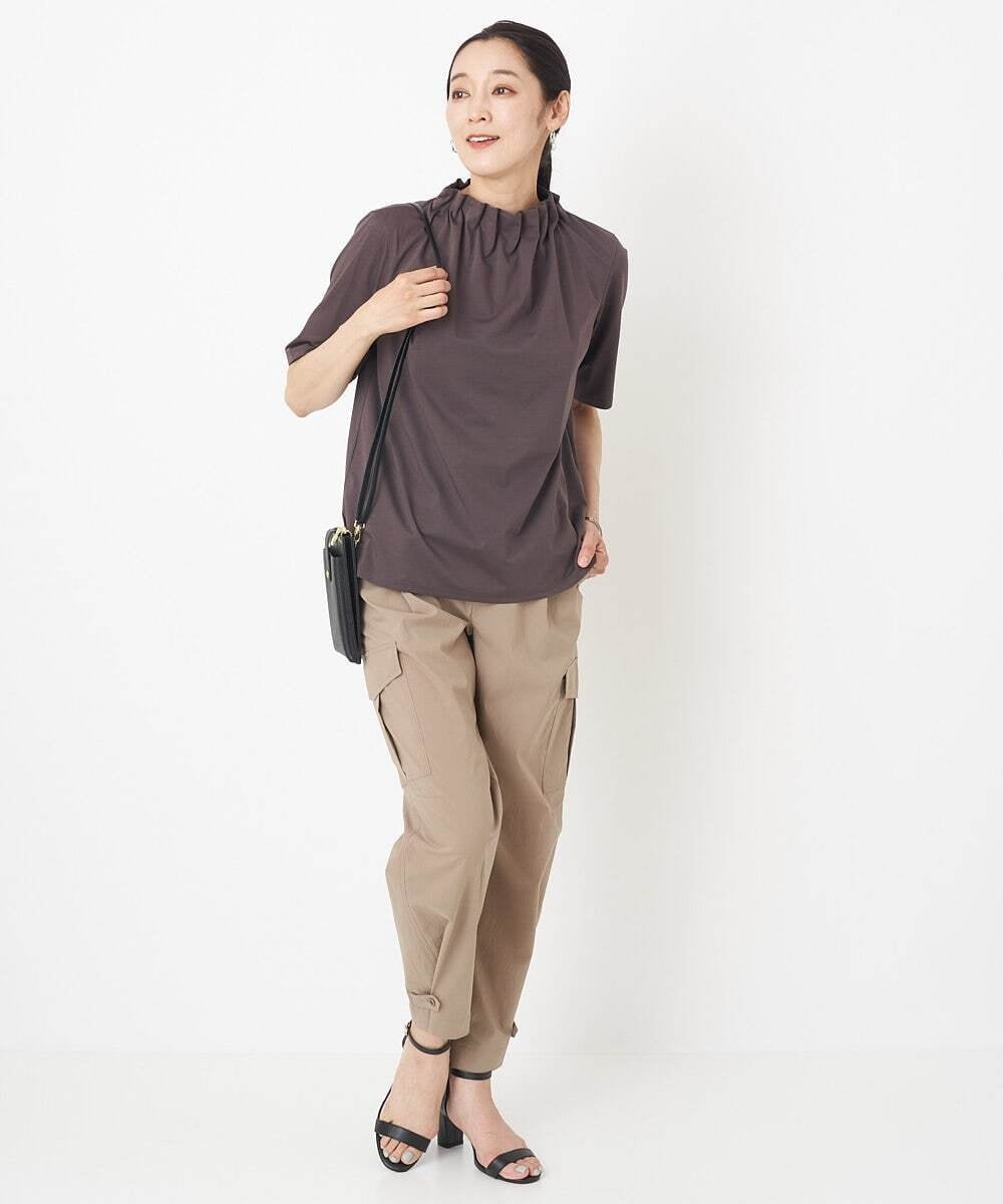 PHLHT17270 GEORGES RECH(小さいサイズ)(メゾン ドゥ サンク) タスランストレッチカーゴパンツ カーキ