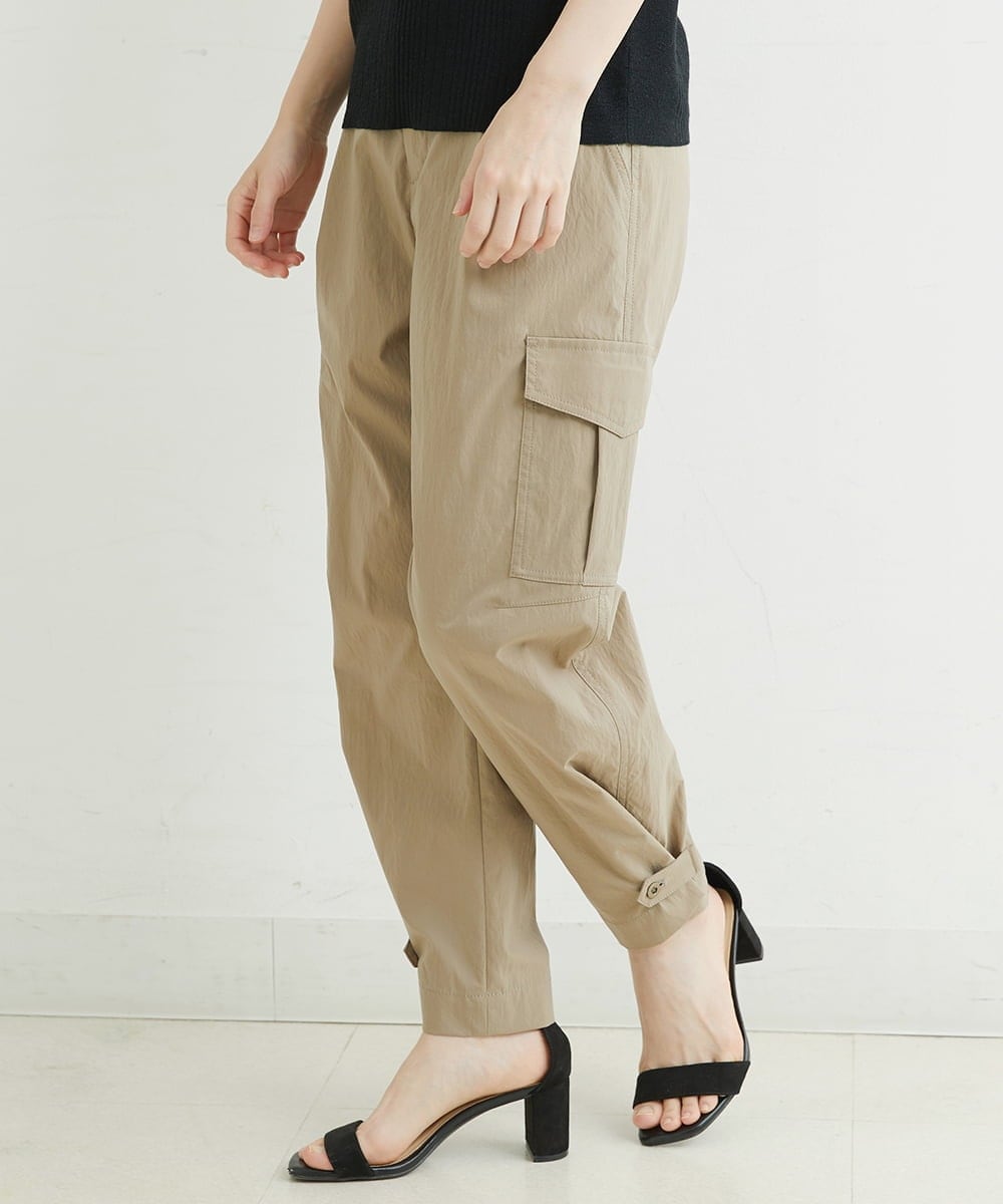 PHLHT17270 GEORGES RECH(小さいサイズ)(メゾン ドゥ サンク) タスランストレッチカーゴパンツ カーキ